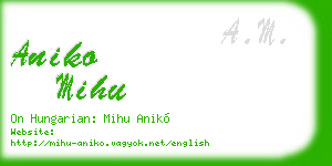 aniko mihu business card
